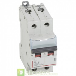 Disjoncteur DX3 2P C0.5 6000A/10KA 407774 Legrand