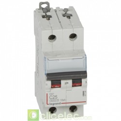 Disjoncteur DX3 2P C25 6000A/10KA 407786 Legrand