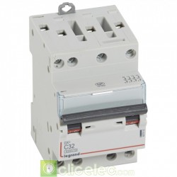 Disjoncteur DX3 4P C32 6000A/10KA 3M 407910 Legrand