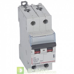 Disjoncteur DX3 2P D0.5 6000A/10KA 408007 Legrand