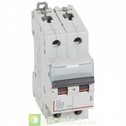 Disjoncteur DX3 2P D63 6000A/10KA 408021 Legrand