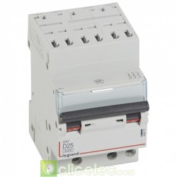 Disjoncteur DX3 3P D25 6000A/10KA AUTO 408077 Legrand