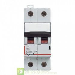 Disjoncteur DX3 2P C6 10000A/16KA 409217 Legrand