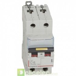 Disjoncteur DX3 2P C16 10000A/16KA 409221 Legrand