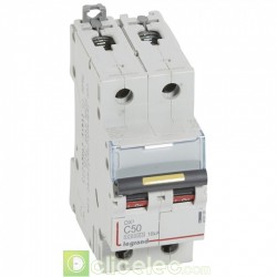 Disjoncteur DX3 2P C50 10000A/16KA 409226 Legrand