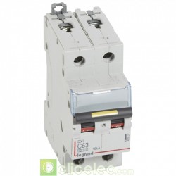 Disjoncteur DX3 2P C63 10000A/16KA 409227 Legrand