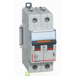 Disjoncteur DX3 2P B20 25KA 409717 Legrand