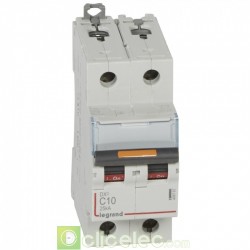 Disjoncteur DX3 2P C10 25KA 409767 Legrand