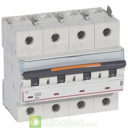 Disjoncteur DX3 4P D20 25KA 409847 Legrand