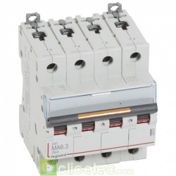 Disjoncteur DX3 4P MA6.3 25KA 409889 Legrand