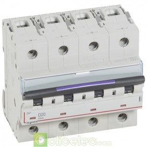 DX3 4P D20 50KA 410227 Legrand Disjoncteurs PH+N